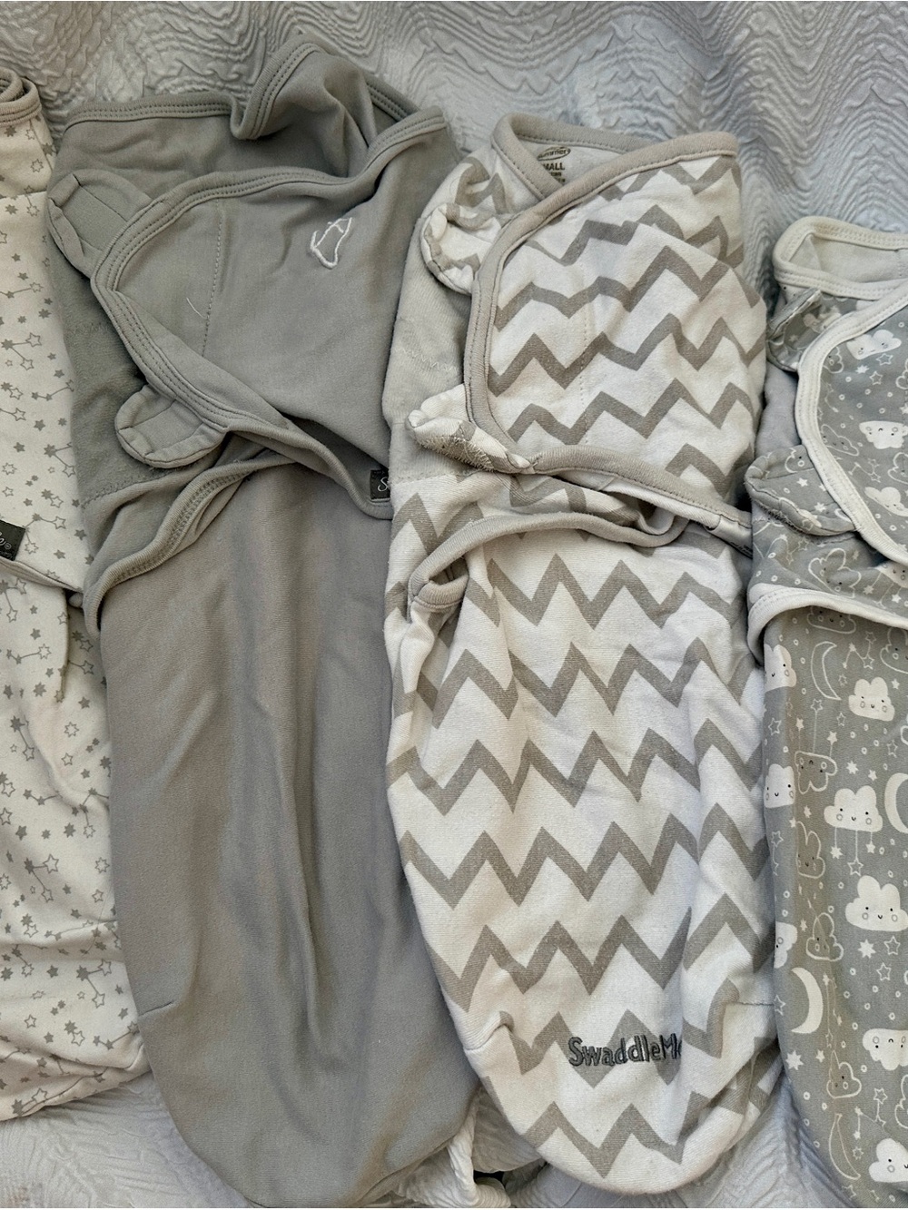 SwaddleMe Gray Chevron & Solid Gray Baby Swaddle Set